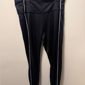 Victoria's Secret Black Leggings with White Accents